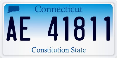 CT license plate AE41811