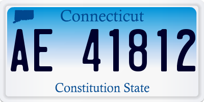 CT license plate AE41812