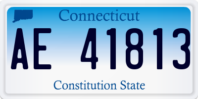 CT license plate AE41813