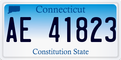 CT license plate AE41823