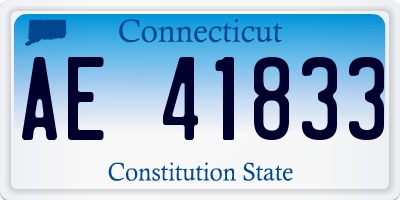 CT license plate AE41833