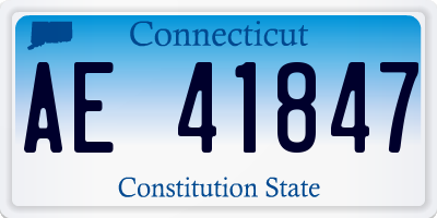 CT license plate AE41847