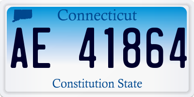 CT license plate AE41864