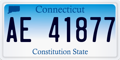 CT license plate AE41877