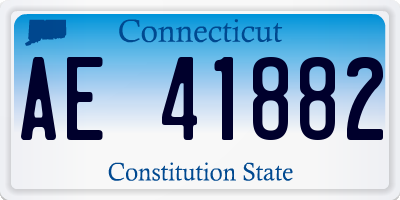 CT license plate AE41882