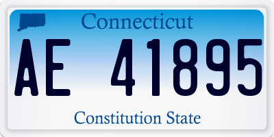 CT license plate AE41895