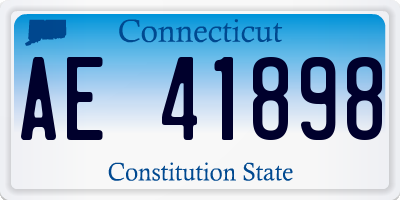CT license plate AE41898