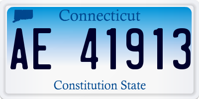 CT license plate AE41913