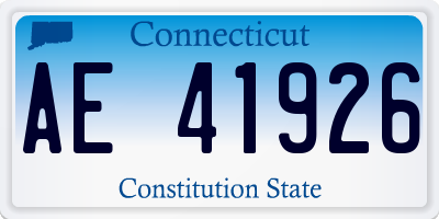 CT license plate AE41926