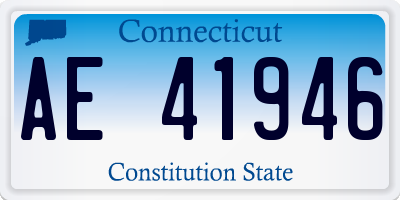 CT license plate AE41946