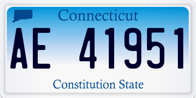 CT license plate AE41951