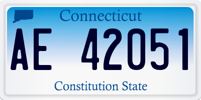 CT license plate AE42051