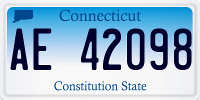 CT license plate AE42098