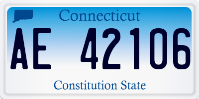CT license plate AE42106