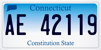 CT license plate AE42119