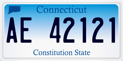 CT license plate AE42121