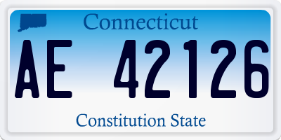 CT license plate AE42126