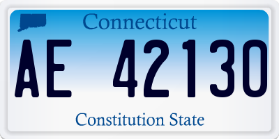 CT license plate AE42130