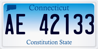 CT license plate AE42133