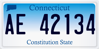CT license plate AE42134