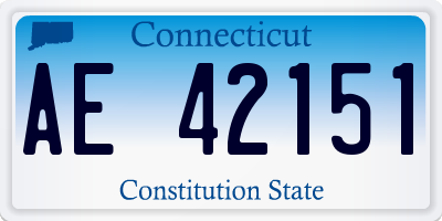 CT license plate AE42151