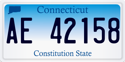 CT license plate AE42158