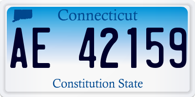 CT license plate AE42159