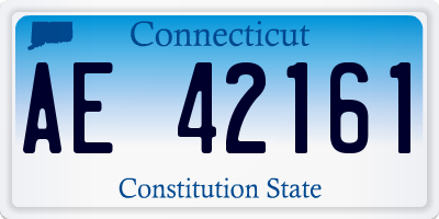 CT license plate AE42161