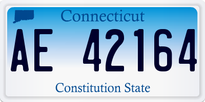 CT license plate AE42164
