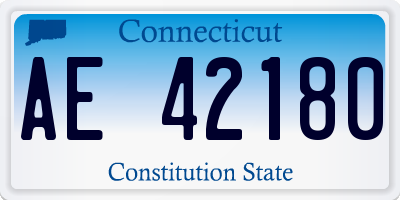 CT license plate AE42180