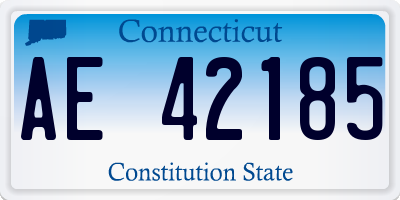 CT license plate AE42185