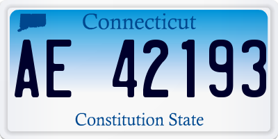 CT license plate AE42193