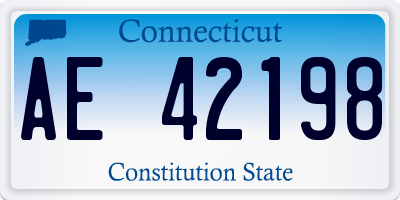 CT license plate AE42198