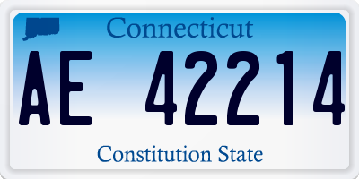 CT license plate AE42214