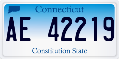 CT license plate AE42219