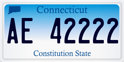CT license plate AE42222