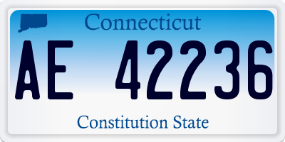 CT license plate AE42236