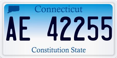 CT license plate AE42255