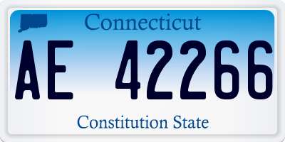 CT license plate AE42266
