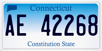 CT license plate AE42268