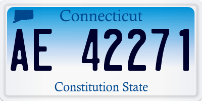 CT license plate AE42271