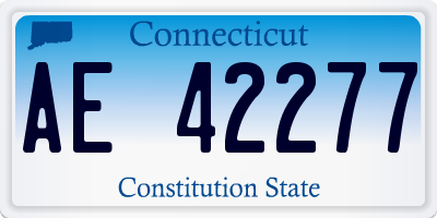 CT license plate AE42277