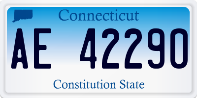 CT license plate AE42290