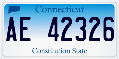 CT license plate AE42326