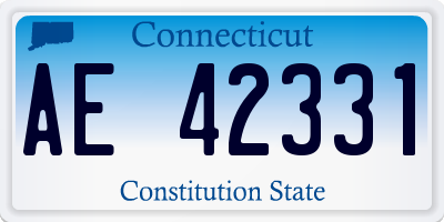 CT license plate AE42331