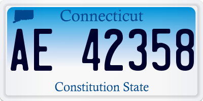 CT license plate AE42358