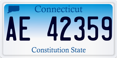 CT license plate AE42359