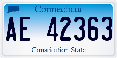 CT license plate AE42363