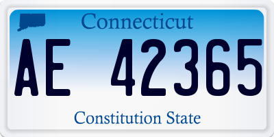CT license plate AE42365