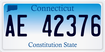 CT license plate AE42376